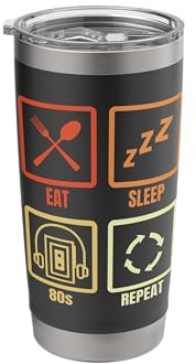 80s Routine Retro Stainless Steel Insulated Tumbler