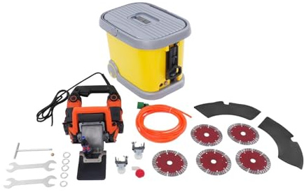 Professional Electric Wall Slotting Machine Concrete Cutter Laser Positioning Groove 5200W 10500RPM 72MM Sturdy Construction