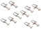 XIZHI Lot de 10 boucles paracorde en alliage réglable en forme de D pour bracelet de survie Argenté