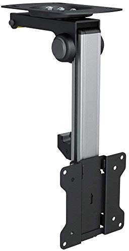 Part King 13 - 27 TV Ceiling Mount Bracket with Tilt & Swivel 75x75mm & 100x100mm VESA for Sloping Ceiling Under cabinet Height Adjustable