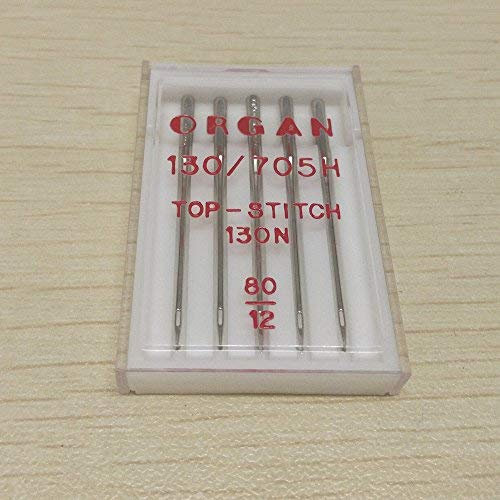 Nähnadeln für Organ 11 Größen zur Auswahl (Top-Stitch 130N, 80/12)