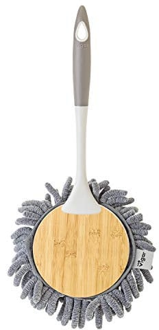 VIGAR Grey Round Microfiber Duster, Material: ABS, Dimensiones: 18 x 10 x 36 cm