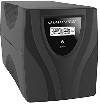 ADJ Unterbrechungsfreie Stromversorgung Serie Server 3000VA Line Interactive Ups 2020 Watt LCD-Display reine Sinuswelle 6 Ausgänge IEC 320 C13 USB RS-232 RJ45/RJ11 In/Out 2 Batterien 12V 9Ah (LxBxH