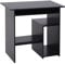 HOMCOM Schreibtisch, 80 x 45 cm, Computertisch, Bürotisch mit Tastaturablage, offenen Fächern und Ablageflächen, Spanplatte, für Home Office, Schlafzimmer, Schwarz