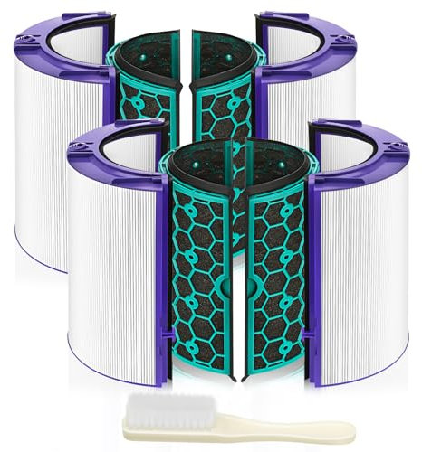 2 PACK TP04 HP04 DP04 Replacement Hepa Filter for Dyson HP04 TP04 DP04 TP05 DP05 Sealed Two Stage 360° Pure Cool Fan HEPA Filter & Activated Carbon Filter
