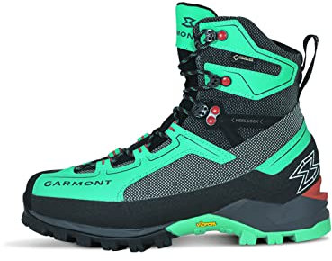 GARMONT Damen Outdoor Stiefel, Frauen Sport- & Outdoorschuhe,Wechselfußbett,Bergschuhe,Bergstiefel,steigeisenfest,leicht,Green/Black,42.5 EU / 8.5 UK