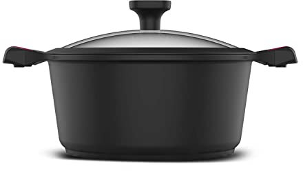 Taurus Great Moments Cazuela 28 - Cazuela de aluminio fundido. 28 cm diámetro. mango ergonómico. apta para todo tipo de fuegos. recubrimiento antiadherente. apta para lavavajillas. libre PFOA. negro