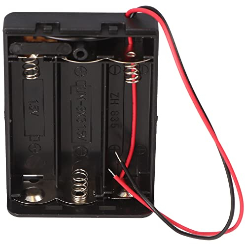 Batteriehalter für 3X Mignon mit Deckel und Schalter wasserabweisend – Batterie Halterung Elektronik (Kunststoff)