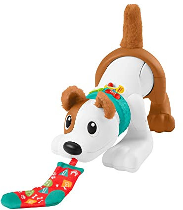 Fisher-Price Erlernen und Zählungslernen, Hunde, Spielzeugnis mit Lerninhalten Elektronischer Hund, Baby und Gehzeit für Kinder