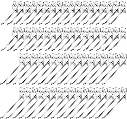 ybaymy Haken für Slatwall Stecktafel-Haken, 30 cm, 100 Stück, Lamellen-Wandhaken, Slatwall-Regale, Schaufenster, lange Metallhaken zum Aufhängen, gebrauchte Garage, Geschäft, Zuhause, Einzelhandel