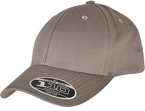 Flexfit Unisex 110 Curved Visor Snapback Baseballkappe, Grey, one Size