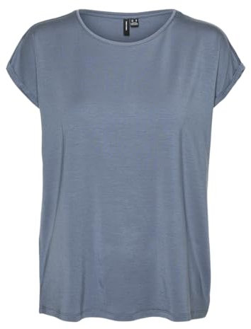 Vero Moda Damen VMAVA PLAIN SS TOP GAJRS NOOS China Blue S
