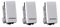 Vetrineinrete® Kit 3 interruttore unipolare compatibile con living light international air 1p 16a 250v (Bianco)