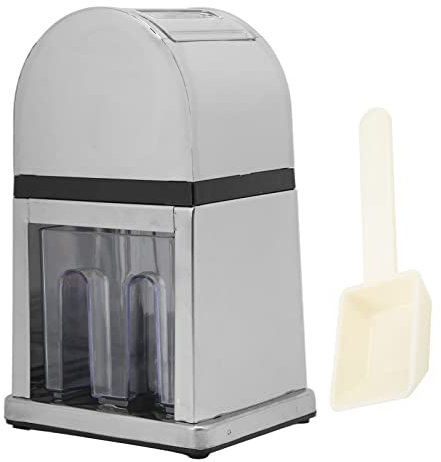 Rasierte Eismaschine mit Handkurbel, ergonomisches Design, manueller Eisbrecher mit transparenter Abdeckung, kleiner Haushalts-Eisbrecher für Home Bar Restaurant