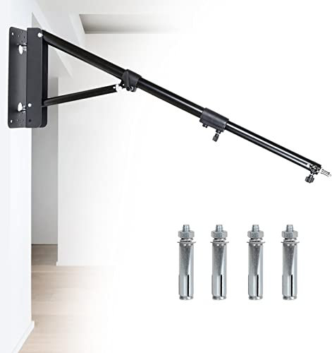 Wall Mount Triangle Boom Arm Swivel 70inch/180cm,180º Flexible Rotation, Save Space, for Ring Light Photography Strobe Flash Monolight Softbox Salons Photography