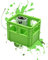 Batterie Bier Kasten Batteriekasten Batteriekiste Batteriebox Aufbewahrungsbox Minikiste Minibox für Aufbewahrung von Batterien AA, AAA, 9V, Leerkiste - 3D gedruckt (9 Volt, Grün)