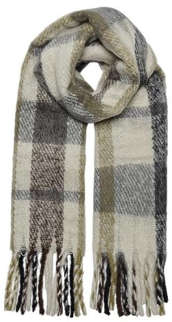 ONLY Damen ONLWINIE Check Scarf CC Halstuch, schwarzes, Einheitsgröße
