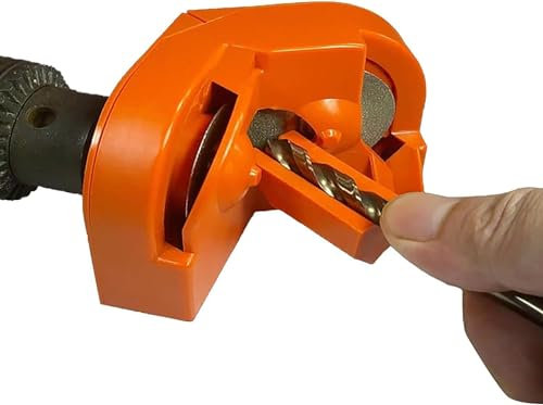 COJJ Punta Multiuso per Trapano – Affilacoltelli Elettrico – Affilatrice per Trapano Portatile – Strumento di levigatura per carburo di Acciaio temprato, Cobalto, Arancione