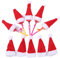 EODKSE 10 Mini Sombreros de Navidad para Cubiertos, Adornos de Mesa y Manualidades - Mini Gorros de Papá Noel para Decoración de Muñecas y Dulces