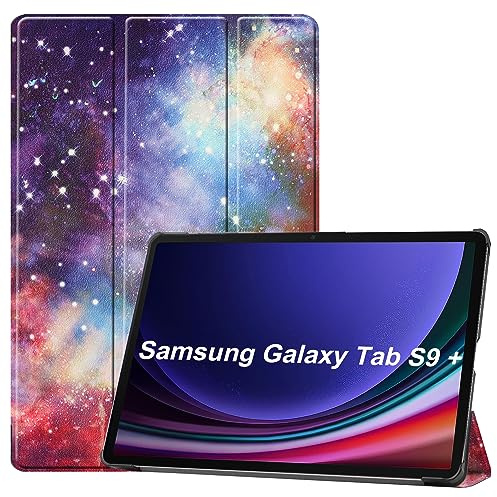 Lobwerk Tablet Hülle für Samsung Tab S9+ Plus 2023 SM-X810 SM-X816B SM-X818U 12.4 Zoll Slim Case Etui mit Standfunktion und Auto Sleep/Wake Funktion