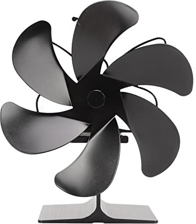 Ofenventilator, 6 Flügel, Wärmebetriebener Ofenventilator, Selbststartender Kaminventilator, Hitzebeständiger Ofen-Holzbrenner-Ventilator Für Zuhause