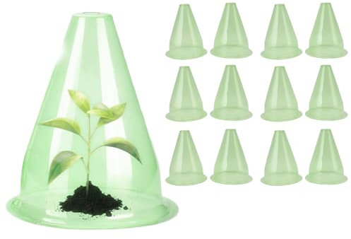 Anti Lumache per Orto Campane per Piante da Giardino 20x24CM Materiale Pet Design Trasparente Trasmissione della Luce Riutilizzabile Recinto Protezione Piante Protegge da Sole Neve Lumache Uccelli