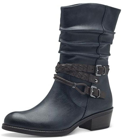 MARCO TOZZI Stivale da Donna Heel 2-25316-41, Stivaletto, Blu Navy, 38 EU