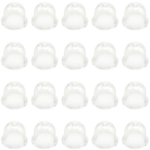 VooGenzek 20 Stücke Vergaser Pumpe Primer Birne, Zündkapsel Primer Pumpe Birne, Kraftstoffpumpe Vergaser Primer Kolben, Primerbirne Vergaser, Benzin Primerpumpe, für Rasenmäher, Gebläse (22mm)