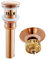 OUSIKA Kit di scarico a scomparsa for lavandino del bagno,Oro rosa,Scarico a scomparsa con troppopieno,Scarico a scomparsa for lavandino con troppopieno,Con/Senza foro for troppopieno,Scarico rimbalza
