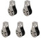 Einzelner Riemenscheibenblock Edelstahl Kran Riemenscheibe Block Riemenscheibe Rad Riemenscheiben zum Heben von Leiter Lift (M25 5er-Pack) Einzelriemenscheibe Block