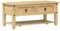 vidaXL Corona Coffee Table-Solid Wood Pine with Storage-100x48x45 cm-Honey Wax Finish, 2 Drawers, Lower Shelf