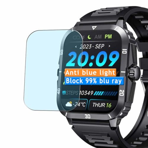 Vaxson 3-Pack Anti Luce Blu Pellicola Protettiva, compatibile con NONGAMX NIizero KT71 2 smart watch smartwatch, Screen Protector Film [Non Vetro Temperato]
