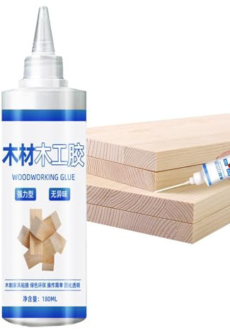 Tuxxjzm Colla per legno per la lavorazione del legno, colla per legno per fai da te – Pelle da carpentiere ecologica, 180 ml, colla per legno – colla sicura, colla per lavorazione del legno, colla
