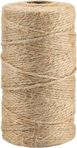 1MM 2MM 3MM 4MM 6MM 8MM 10MM Cordoncino di iuta Corda in sisal per tiragraffi, accessori per gatti, corda in sisal per giardino, fai da te, imballaggi e decorazioni (1MM-400M)