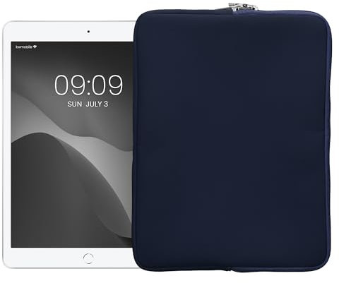 kwmobile Cover Tablet Compatibile con 12,4-12,9 Tablet - Custodia eReader Universale - Copertina Protettiva in Neoprene blu scuro