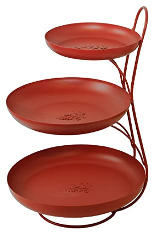 Estantes para frutero, frutero de 3 Niveles para Verduras, Rojo