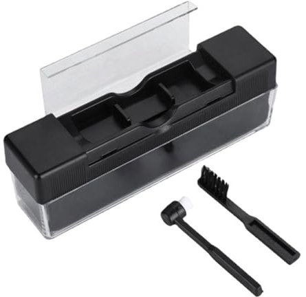 Brosse Nettoyage Disques Vinyle,Brosse À Aiguilles Antistatiques,Nettoyeur De Brosse À Stylet,Record Brush avec Coussinet en Velours,Brosse Outil Se Lecteur Se Platine,Noir,Kiuiom