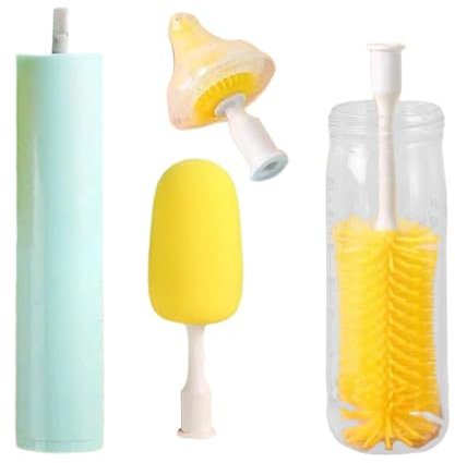 Cepillo para botellas – Lavadora eléctrica de botellas, cepillo limpiador de botellas | Cepillo de limpieza inteligente de diseño desmontable de fuerte potencia, arranque con un botón para botella de