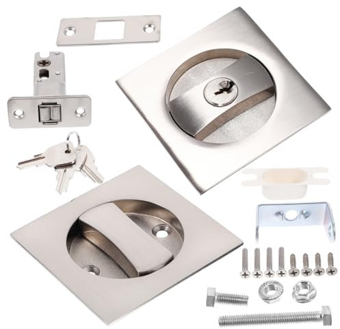 UKCOCO 1set Serratura Per Porta Scorrevole Invisibile Design Moderno Per Privacy Facile Installazione Resistente All Umidità Hardware Per Porte Scomparsa