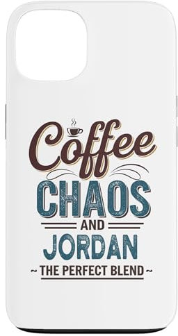 iPhone 13 Jordan Personalized Cute Coffee Girls Jordan Name Case