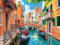 Venedig Malen Nach Zahlen Erwachsene, DIY Malen Nach Zahlen Italien Malen Nach Zahlen mit Rahmen Leinwand 40x50 cm, Ölgemälde Kit Mit Pinseln und Acrylfarbe, Wanddeko, Geschenke für Frauen -k1873