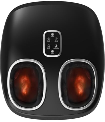 WERTYI Shiatsu Foot Massager with Heat, Deep Kneading Electric Feet Massage, Air Compression, Multi-Mode Settings, Gifts for Women and Men - Fits Up to Size UK 10