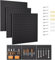 WUDLEP 3 Pack Extra Large Peg Board, 60×60 cm, Garage Storage Black Pegboard Wall Organizer, Metal Pegboard Panels with 10 Hooks, Modular Wall Mounted Control Peg Board Tool Organization, Black
