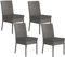 Outsunny 4 Pieces PE Rattan Garden Chairs with Cushion, Patio Wicker Dining Chairs with Backrest for Patio, Deck, Garden, Dark Grey