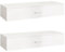 SIRHONA Étagère Murale,Étagère Murale avec Tiroirs 100x38x20cm, Tiroir Suspendu avec Poignée en Métal, Console au Mur, Table de Chevet Flottante, pour Salon, Entrée, Chambre, Blanc, Lot de 2