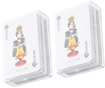 Toyvian 2 Kartons Spielkarten für Erwachsene Spielkarten für Partys Geburtstagsfeiern und Bildungszwecke Hochwertige Kartenspiele für Dekoration von Puppenhäusern