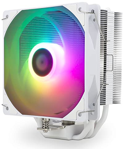 TR-Thermalright Assassin King 120 SE White ARGB CPU Kühler-5 Heatpipes, 1550U/min, leiser 120mm ARGB Lüfter, für AM4/AM5,Intel LGA1851/1700/115x/1200,148mm High PC Kühler-Weiß