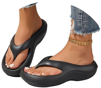 Chanclas ortopédicas para mujer con soporte de arco para fascitis plantar y recuperar, sandalias deportivas correctivas para mujer, puntera abierta, cojín grueso, para interiores y exteriores, para
