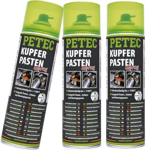 PETEC 3x 70350 Kupferfett (1,5 L) | 70350, Kupferpaste