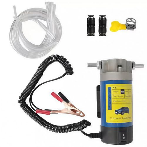 Pompe d'aspiration d'huile, 12 V 100 W, pompe d'aspiration électrique, pompe de vidange d'huile, pompe à diesel 2-3 l/min, pompe de transfert d'huile moteur électrique portable avec 3 tuyaux, pour